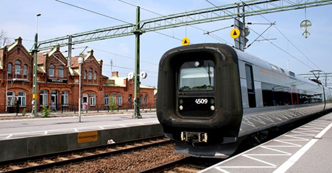 Ett Öresundståg på Kävlinge station